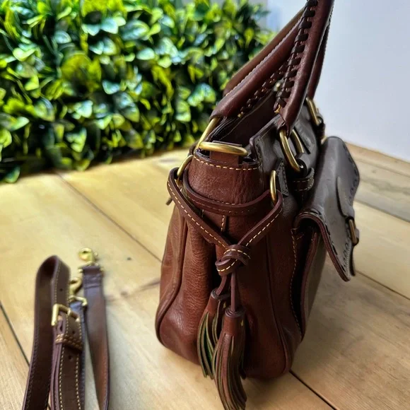 Dooney & Bourke Florentine Leather Satchel - Picture 4 of 6